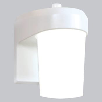 AllPro 6 in 10 Watt Outdoor LED Flush-Mount Wall Light (4000K) (White)