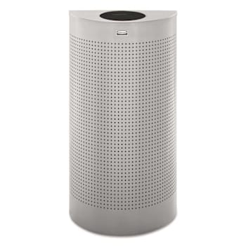 Image for Designer Line Silhouettes Waste Receptacle, 12 Gal, Steel, Silver Metallic from HD Supply