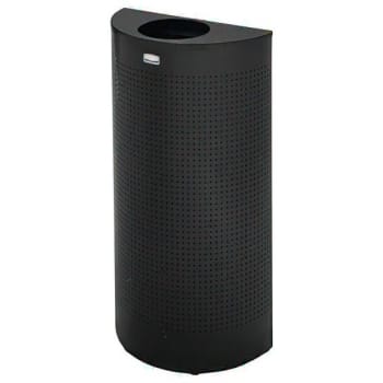 Image for Rubbermaid Silhouettes 12 Gallon Open-Top Half-Round Trash Can (Black) from HD Supply
