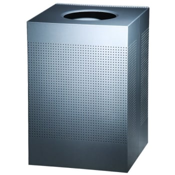 Image for Rubbermaid Silhouettes 50 Gallon Open-Top Square Trash Can w/ Plastic Liner (Silver) from HD Supply