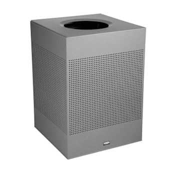 Image for Rubbermaid® Commercial Silhouettes 40 Gal. Open-Top Trash Can With Plastic Liner (Silver) from HD Supply