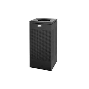 Image for Rubbermaid® Commercial Silhouettes 16 Gallon Open-Top Square Trash Can With Plastic Liner (Black) from HD Supply