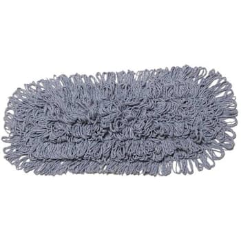 Image for Alphapointe Inhibitor Dust Mop Head, Looped-End, 5" X 18", Blue, Case Of 12 from HD Supply