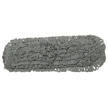 Alphapointe Inhibitor Dust Mop Head, Looped-End, 5" X 24", Green, Case Of 12