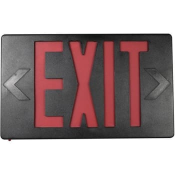 Commercial Electric 14 W 120-277 V  W/ Ni-Cad 4.8 V Black Integrated LED Exit Sign