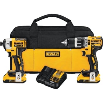 Image for Dewalt 1/2 In 20 Volt Max Xr Brushless Compact Hammer Drill And Impact Combo Kit from HD Supply