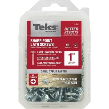 Image for Teks #8 X 1 In. Zinc-Plated Steel Phillips Truss-Head Lath Screws (170-Pack) from HD Supply