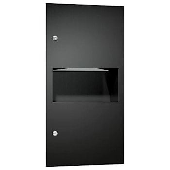 Asi American Specialties, Inc. Paper Towel Dispenser And Waste Receptacle Black
