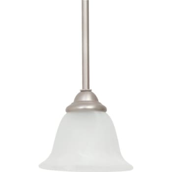 Image for Seasons® One-Light Mini Pendant Brushed Nickel Alabaster-Style Glass from HD Supply