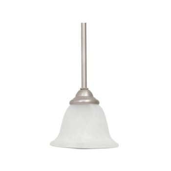 Image for Seasons One-Light Mini Pendant Brushed Nickel Alabaster-Style Glass from HD Supply