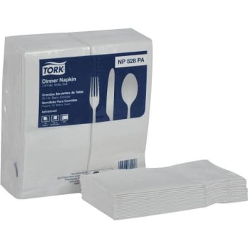 Image for Tork White Advanced Soft 1/8 Fold Dinner Napkins W/ Key Emboss (28-Case) from HD Supply
