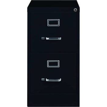 Hirsh 22 in. Deep Commercial Metal Vertical File Cabinet with 2-Drawers (Black)