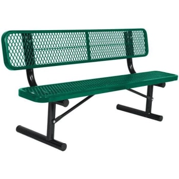 Image for Everest 6 Ft. Portable Park Bench W/ Back (Green) from HD Supply
