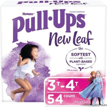 Image for Huggies Pull-Ups New Leaf 3T - 4T Girls' Potty Training Pants (54-Case) from HD Supply