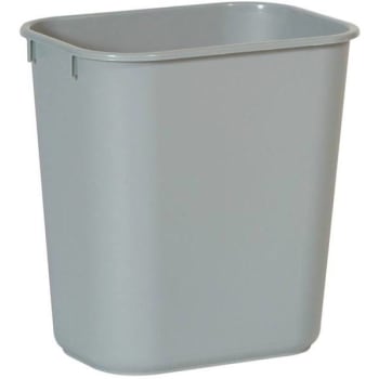 Image for Rubbermaid Commercial 3.4 Gal. Rectangular Deskside Trash Can (Gray) from HD Supply