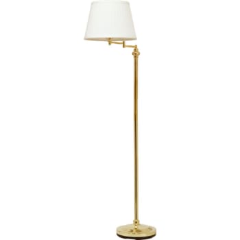 incandescent polished swing brass arm lamp floor
