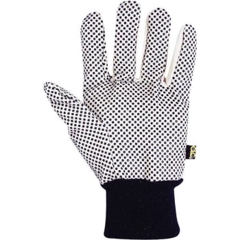Image for Custom Leathercraft Large Cotton Canvas Work Gloves With Pvc Gripper Dots from HD Supply