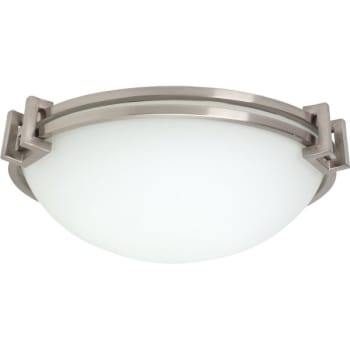 Image for SATCO® 36 Watt Fluorescent Ceiling Fixture Brushed Nickel Opal White Glass from HD Supply