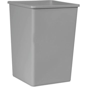 Image for Rubbermaid Commercial 35 Gal. Untouchable Square Open-Top Trash Can (Gray) from HD Supply