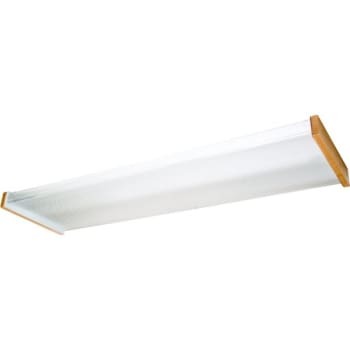 Lithonia Lighting® 4' Linear Fluorescent w/  32W, Clear Prismastic Diffuser in Solid Oak Detail