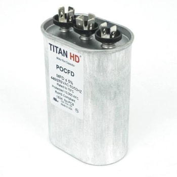 Image for Titan Hd 55+5 MFD 440/370v Oval Run Capacitor from HD Supply