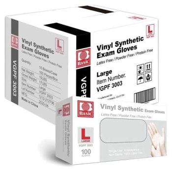 Image for Large Clear Vinyl Multi-Purpose Exam Gloves 3 Mil Package Of 100 from HD Supply