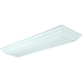 Lithonia Lighting® Cambridge™  4' Linear Fluorescent w/  32W, White Acrylic Diffuser in White Crown Molding