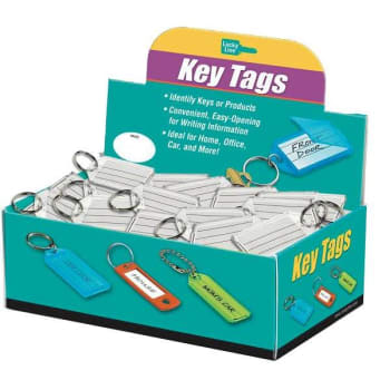 Image for Lucky Line Products Key Tag W/ Split Ring Clear (100-Pack) from HD Supply