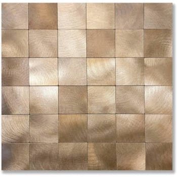 Image for Dip Design Is Personal 12 In. X 12 In. Self-Adhesive Pvc Aluminum Tile Backsplash (Copper Wire) (10-Pack) from HD Supply