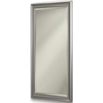 Image for Jensen Framed Mirror 14 x 34" Bevel Satin Nickel from HD Supply