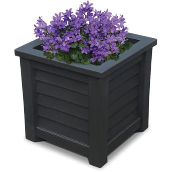 Image for Mayne Lakeland 16 In. Black Square Self-Watering Polyethylene Planter from HD Supply