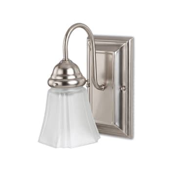 Seasons 4.75 In. 1-Light Incandescent Wall Sconce Satin Nickel