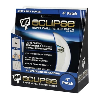 Image for Dap Eclipse® 4" Rapid Wall Repair Patch, White, Case Of 12 from HD Supply