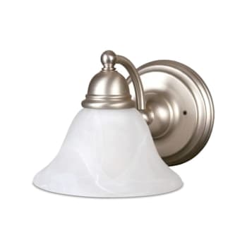 Seasons 7.5 In. 1-Light Incandescent Wall Sconce Satin Nickel