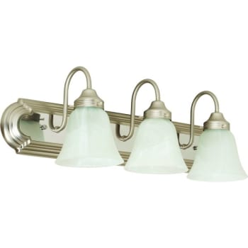 Image for Seasons® HDS111205 Bath Vanity Fixture, (3) 30 W 20000 Hr LED Bulbs, Satin Nickel, 24W x 8D x 8"H from HD Supply