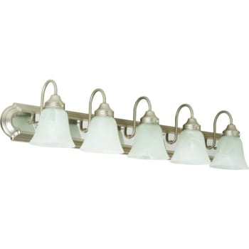 Image for Seasons® HDS111206 Bath Vanity Fixture, (5) 50 W 20000 Hr LED Bulbs, Satin Nickel, 36W x 8D x 8"H from HD Supply