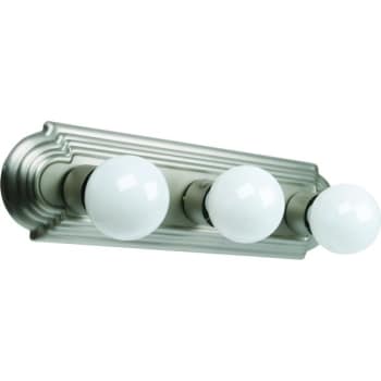 Image for 18 in. 100W 3-Light Incandescent Bath Vanity Fixture (Brushed Nickel) from HD Supply