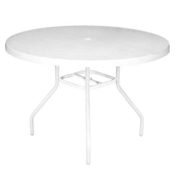 Windward Design Group White Frame 42" Round Table W/ White Fiberglass Top Min Qty 2