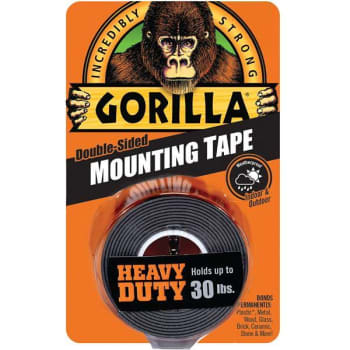 Gorilla 1 X 1.67 Yd. Heavy Duty Mounting Tape (6-Case) (Black)