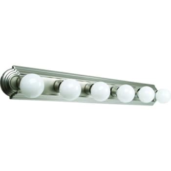 Image for 36 in. 6-Light Incandescent Bath Vanity Fixture (Brushed Nickel) from HD Supply