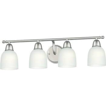 Image for Seasons® Raleigh 7.25 in. 4-Light Incandescent Bath Vanity Fixture (Brushed Nickel) from HD Supply
