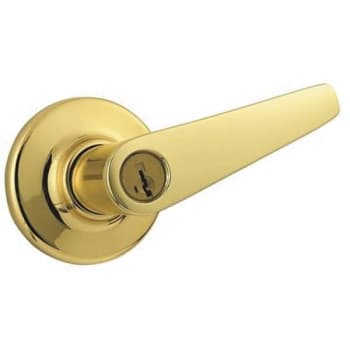 Image for Kwikset Delta Keyed Entry Door Handle W/ Smartkey Security (Polished Brass) from HD Supply