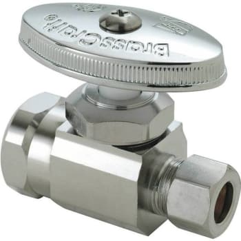 Image for Brasscraft Chrome Straight Valve 1/2"fip Inlet X 3/8" Od Compr Outlet from HD Supply