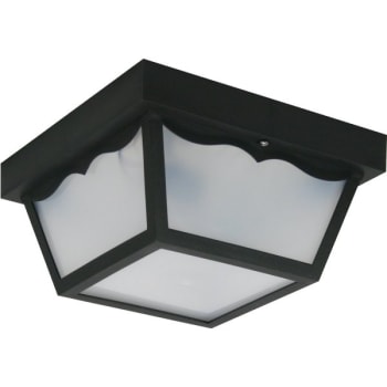 Seasons® 10 in 9 Watt Outdoor LED Flush-Mount Ceiling Light (Black)
