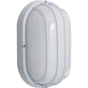 Seasons® 6.5 in 9 Watt Outdoor LED Flush-Mount Oval Wall Light (White)