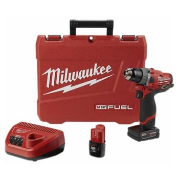 Image for Milwaukee M12 Fuel 12v Li-Ion Brushless 1/2"hammer Drill Kit W/ Batteries from HD Supply