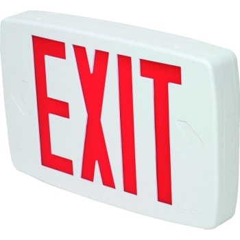 Lithonia Lighting® LQM Quantum 1W 120/277V Red LED Exit Sign (White)