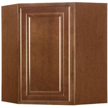 Image for Hampton Bay 24 In. X 30 In. X 12 In. Cognac Assembled Diagonal Corner Wall Kitchen Cabinet from HD Supply