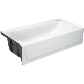 Image for Bootz Cast 60 In. Left Drain Rectangular Alcove Soaking Bathtub (White) from HD Supply