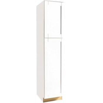 Image for Hampton Bay 18 In. W X 24 In. D X 84 H Satin White Shaker Assembled Pantry Kitchen Cabinet from HD Supply